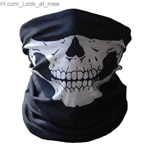 Partymasken Multifunktionaler schwarzer Schädel Bandana Helm Camping Halloween Hals Gesichtsmaske Paintball Ski Sport Stirnband Wanderschals Q231009