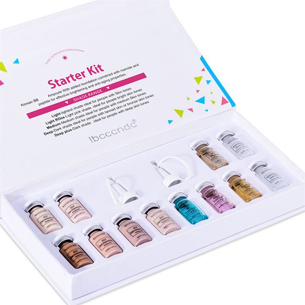 12pcs Koreli Kozmetikler Kalma Vakfı BB Krem Glow Ampoule Serum Mezowhite Beyazlatma için Acnes Antiaging Tedavi Makyaj Aracı