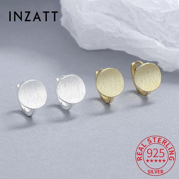 Серьги-кольца INZAReal, стерлинговое серебро 925 пробы, изогнутая проволока, круг для рисования для женщин, модные изящные ювелирные изделия, минималистичные аксессуары