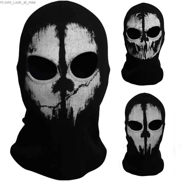 Máscaras de fiesta Máscara de Halloween Película Juego de guerra Llamada Comandante Máscara de fiesta Máscara de pasamontañas unisex Cosplay Fantasmas Máscara de calavera Headwear Q231009