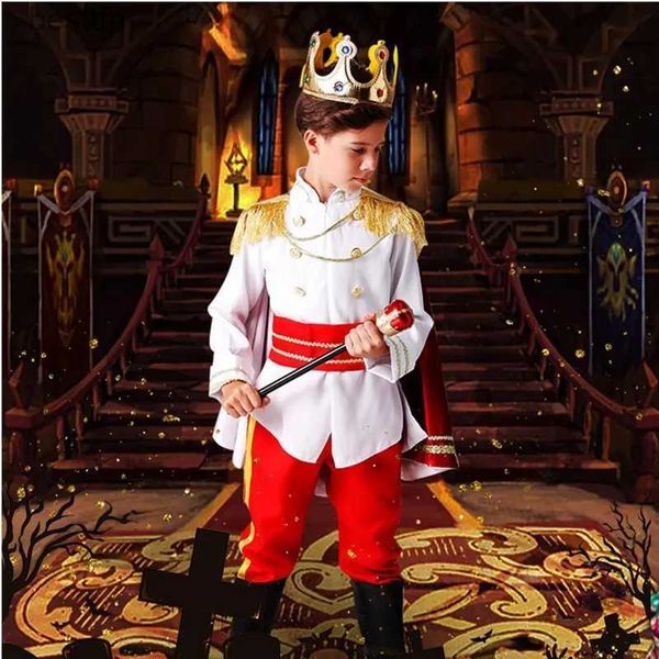 Thema Kostüm Kinder Prince Charming Come für Kinder Halloween Cosplay Comes Fantasia Europäische KleidungL231007