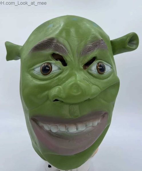 Party Masken Shrek Maske voller Kopf Overhead Latex Filmmasken Halloween Requisiten Erwachsene Tier Maskerade Gummi Silikon Grün Cosplay Moive Q231009