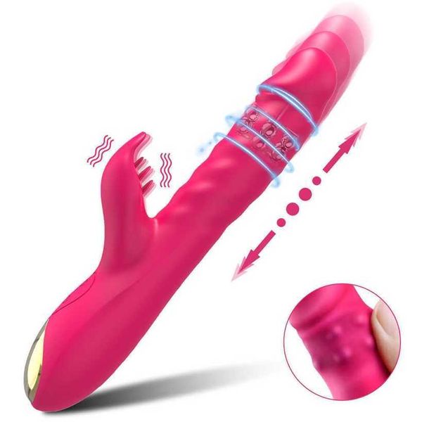 vibratore giocattoli del sesso per le donne g Spot donne giocattolo del sesso Vagina massaggiatore clitorideo potente vibrazione rotazione telescopica leccata macchina