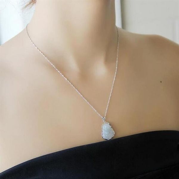 Certificado natural jade buda colar feminino pingente presente com caixa incrustada 925 jóias de prata pingentes2419