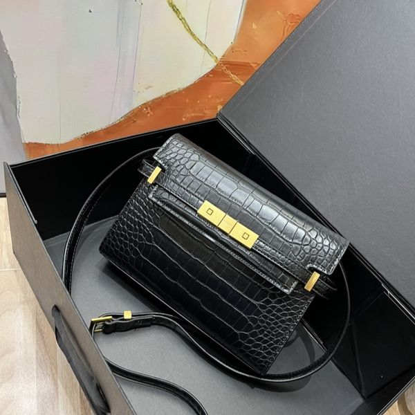 Sıcak satış manhattan baget çanta boyutu timsah haberci çanta zarf torbası tasarımcı çanta çanta tote omuz crossbody çanta klasik çanta lady debriyaj büyük yl