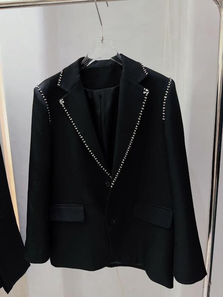 Ternos masculinos td9053 moda casacos jaquetas 2023 pista semi-transparente jacquard malha chinesa rendas verão terno solto