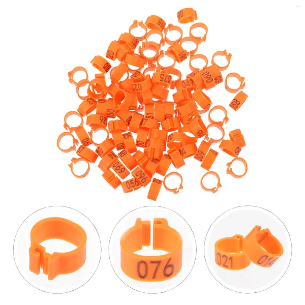 Altre forniture per uccelli 100 pezzi Cavigliera per piccione Fascia per gamba Anello per piede Accessori per neonati Anelli di identificazione Etichette in plastica