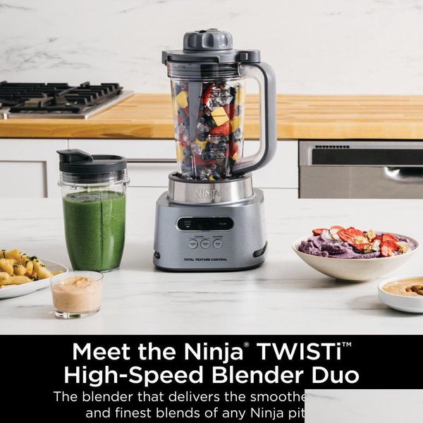 Другие кухонные принадлежности Высокоскоростной блендер Ninja Twisti Duo 3 Предустановленные программы -Iq Емкость кувшина 34 унции Ss150 Прямая доставка Дом Сад D Dhj1M