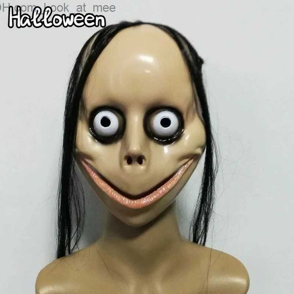 Party Masken Günstige Horrible Halloween Maske Männer Frauen Langes Haar PVC Masken Erwachsene Cosplay Kostüm Ghost House Cosplay Q231009