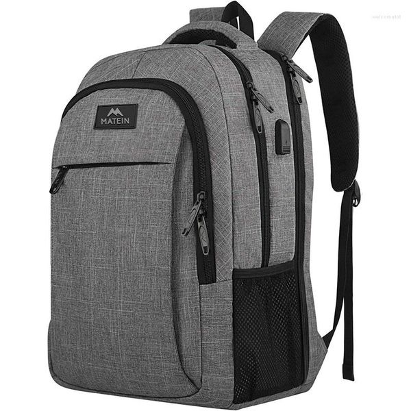 Rucksack Männer 17,3''Große Kapazität USB Port Hochwertige Oxford Business Laptop Rucksäcke Outdoor Reise WasserdichtVerschleißfeste Taschen