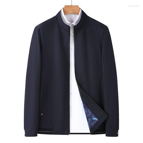Jaquetas masculinas outono primavera jaqueta homens casaco sólido casual bombardeiro streetwear 2023 masculino blusão estilo britânico roupas h05