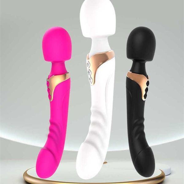 секс-игрушки для взрослых для женщин, 10 режимов, вибратор с одной головкой, женские секс-игрушки, новый силиконовый шок, AV Stick, прибор для мастурбации, мягкий массаж
