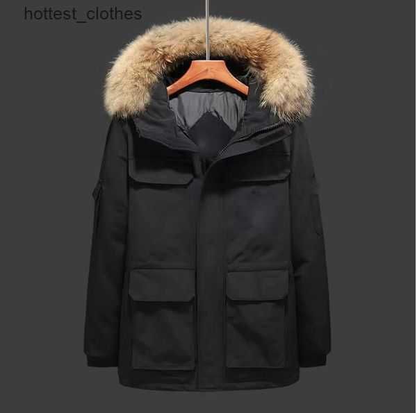 Куртка из канадского гуся высочайшего качества, пуховые парки, пуховик, жилет, пальто, зимнее модное утолщенное теплое меховое пальто с капюшоном, оптовая продажа, скидка 10% 2 3QZ9