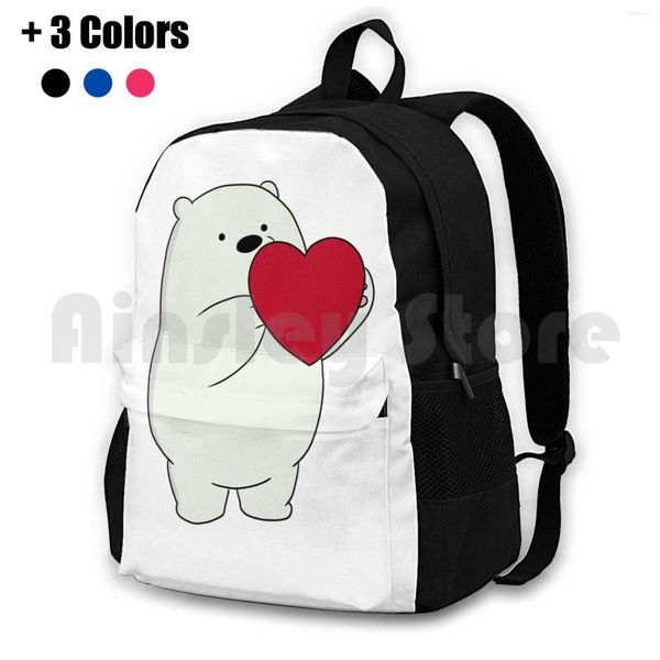 Mochila Ice Bear Caminhadas ao ar livre Equitação Escalada Saco de esportes Desenho escandaloso