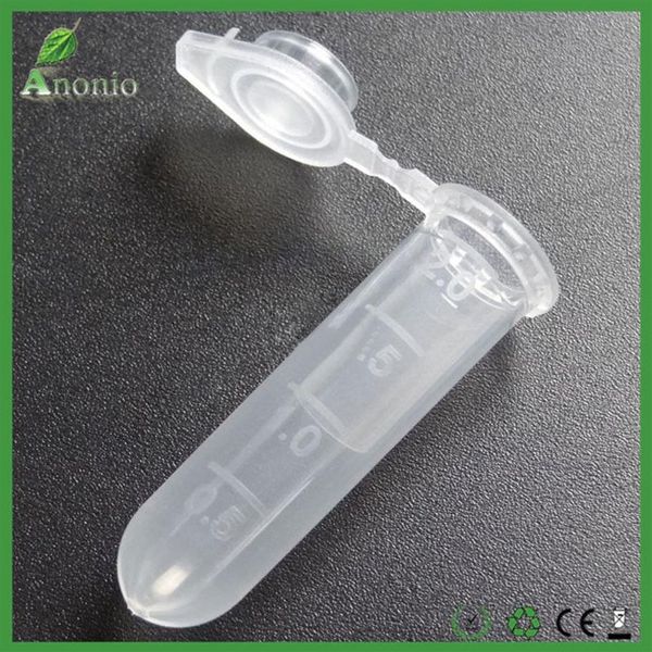 Provetta per microcentrifuga da 500 pezzi graduata 2 ml 1 5 ml 0 5 ml per materiali di consumo da laboratorio Bottiglie di plastica con tappo275S