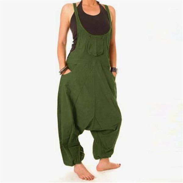 Mulheres macacões baggy senhoras bib calças harem macacão macacão plus size onesies casual macacão com tiras corredores collant12524