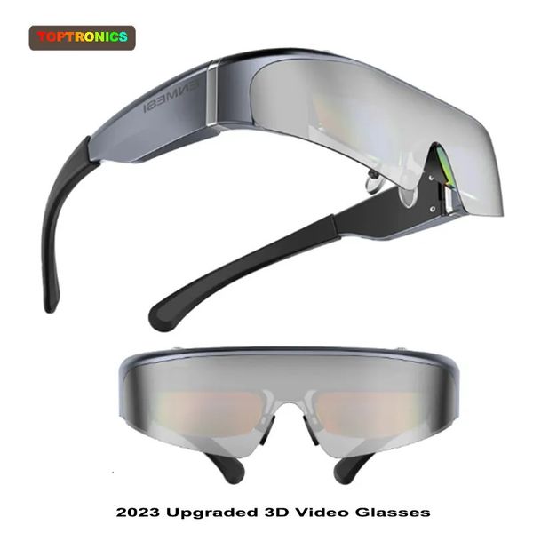 Occhiali 3D Smart 4K 200 pollici Max Screen AR VR All in One con doppio FHD Micro OLED 0 500 Occhiali con regolazione miopica per telefoni 231007