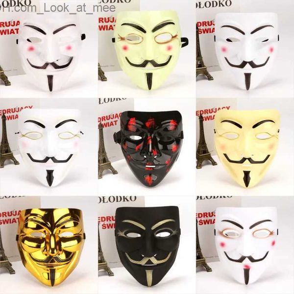 Маски для вечеринок 1 шт., анонимные карнавальные костюмы в стиле стимпанк, аниме, косплей, маска для лица, головные уборы, маска для Хэллоуина, реквизит Q231009