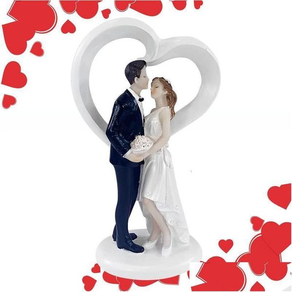 Altre forniture per feste per eventi 1 pz Cake Topper Sposa e sposo Fai da te Figurine di fidanzamento Decorazione regalo artigianale Consegna a domicilio Giardino domestico Fe Dh7Wx