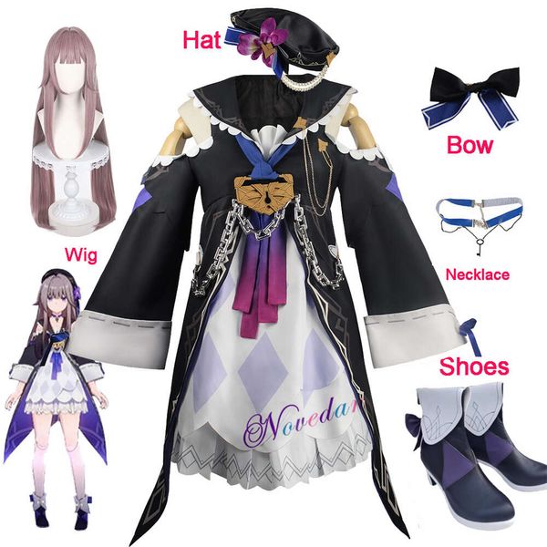 Gioco Honkai Star Rail Herta Cosplay Plus Size Abito uniforme Nero Punk Lolita Dress Costume cosplay Halloween Party Outfit Womencosplay