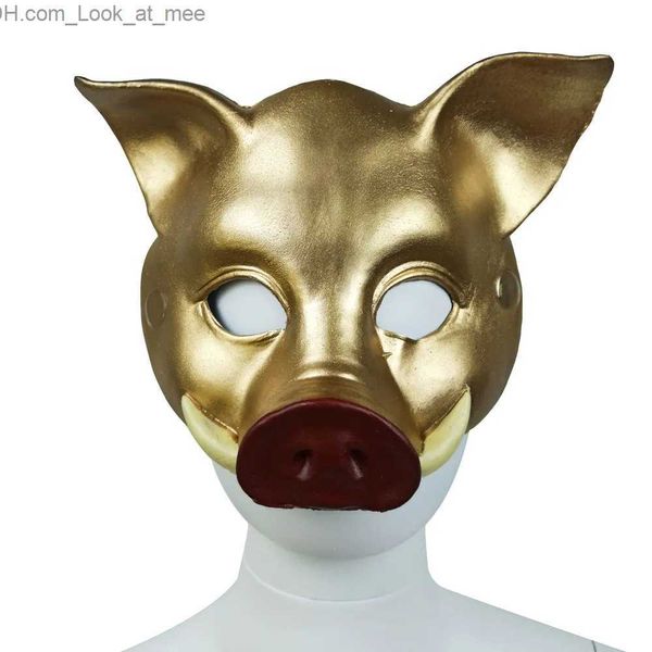 Parti Maskeleri 3D Gerçekçi Yaban Domuz Yüz Maskesi Domuz Yüz Kapak Elbise Parti Hayvan Cosplay Rave Mask Cadılar Bayramı Masquerade Props Q231009