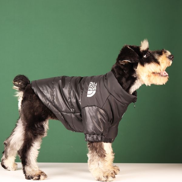 Appello per cani Piumino a faccia per cani Abbigliamento invernale per cani Abbigliamento di lusso spesso e caldo per cani Schnauzer Bulldog francese Designer Abbigliamento per animali Rosso Verde Nero