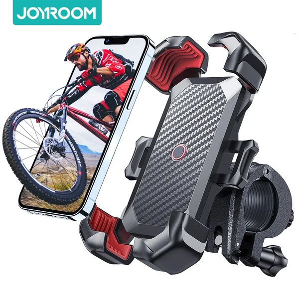 Joyroom Suporte universal para telefone para bicicleta Vista 360 ° Suporte para telefone para bicicleta Monopés selfie para suporte para telefone móvel de 4,7-7 polegadas Suporte à prova de choque Clipe GPS