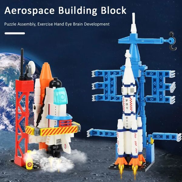 Weihnachten Spielzeug Lieferungen Luftfahrt Spaceport Modell Space Shuttle Rocket Center Bau Bausteine Raumschiff Kinder Ziegel Kreative Spielzeug 231007