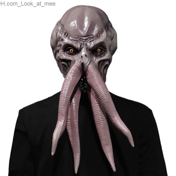 Parti Maskeleri Oyunu Baldur Kapısı 3 Lllithid Mind Flayer Squiddy Maske Cosplay Octopuses Monster Lateks Kask Cadılar Bayramı Partisi Kostüm Props Q231007