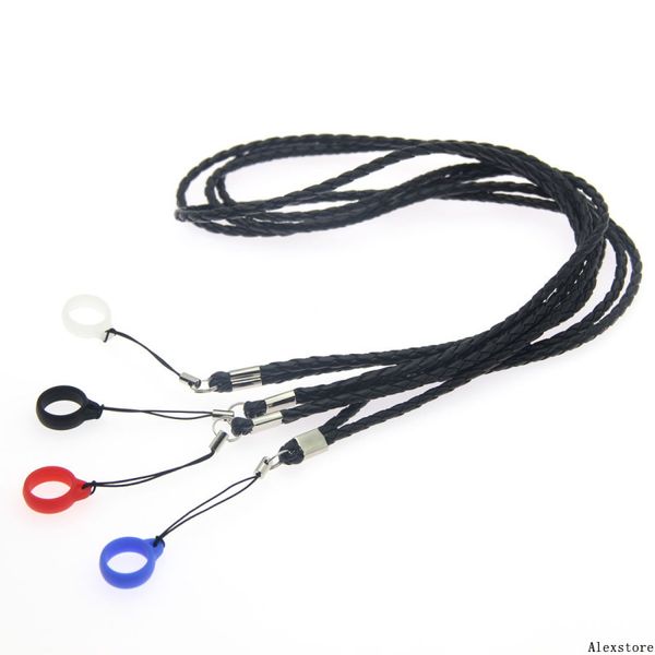 Lanyard-Clips, Halskette, Halsband, Leder, PU-Seil, Kettenriemen mit 13 mm Silikonring für COCO NOVO ZERO EGO Pod-Batterie, flach, DHL