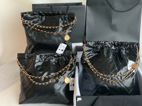 Bolsa tote de alta qualidade, grande capacidade, bolsa de ombro, bolsa de corrente de luxo, carteira interna, couro, bolsa de corrente de diamante, carteira premium