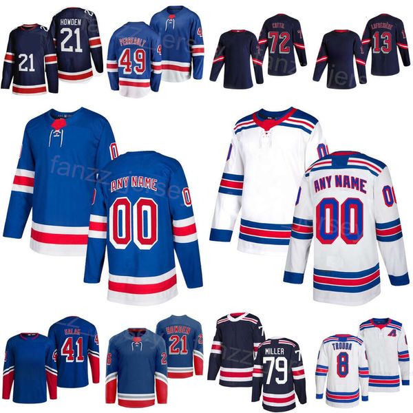 Uomo Donna Bambino Hockey 24 Kaapo Kakko Maglie 21 Barclay Goodrow 8 Jacob Trouba 41 Jaroslav Halak 49 Gabe Perreault 13 Alexis Lafreniere 72 Filip Chytil Reverse Retro