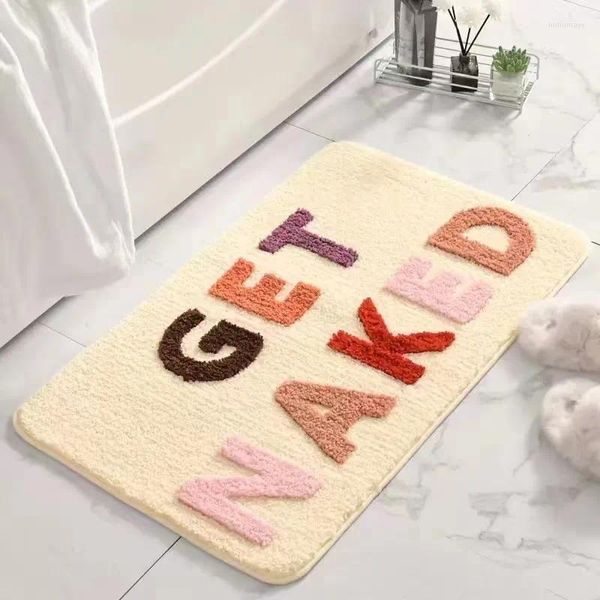 Tapetes de banho de alta qualidade carta de pelúcia tapete de banheiro - engrossar reunindo tapete absorvente de água porta de cozinha tapete de casa