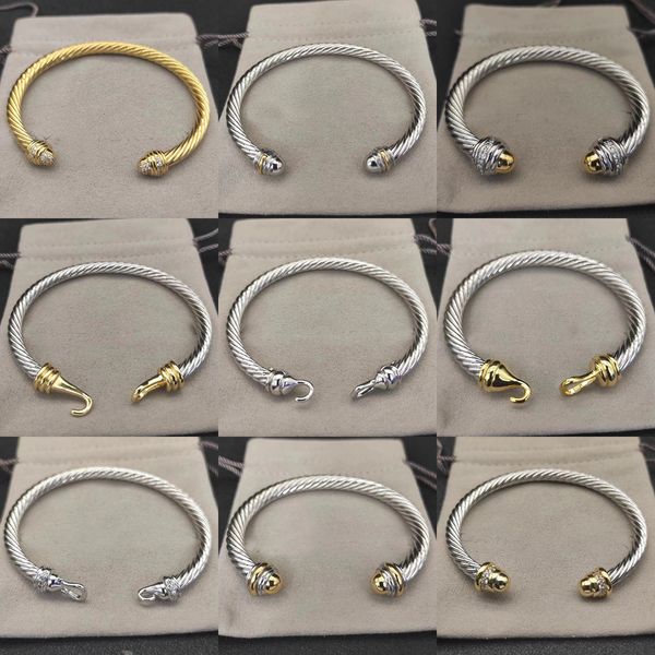 DY Hakenarmband, gedrehter Perlenkopf, mehrfarbiger Diamant, modisches Armband, Designer, exquisiter Premium-Drehschmuck für weibliche Freunde und Liebhaber, Hochzeitsgeschenk