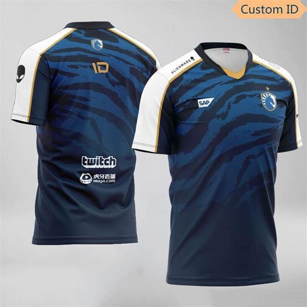 Camiseta uniforme líquida da equipe lol polo camisas csgo nome do jogador fã hochwertige tl esports 3d camisa identificação pessoal personalização280m