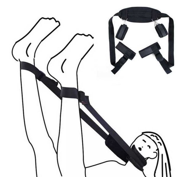 nxy giocattoli sessuali per uomini BDSM Bondage Accessori erotici Giocattoli per coppie Adulti Restrizioni per gambe aperte SM Giochi per adulti Polsini per caviglia in nylon Manette per sesso