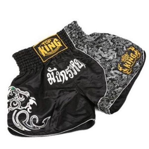 Suotf Nero Mma Fighting Fitness Training Muay Thai Boxe Pantaloncini sportivi Tiger Muay Thai Mma Pantaloncini Muay Thai Abbigliamento da boxe Q1232445