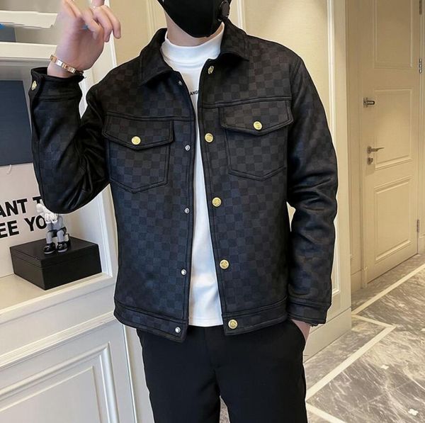 Primavera nova Mens Designer jaqueta de luxo Bomber polo jaqueta Outerwear casaco Moda hombre Casual Street outwear lapela com bolsos botão roupas