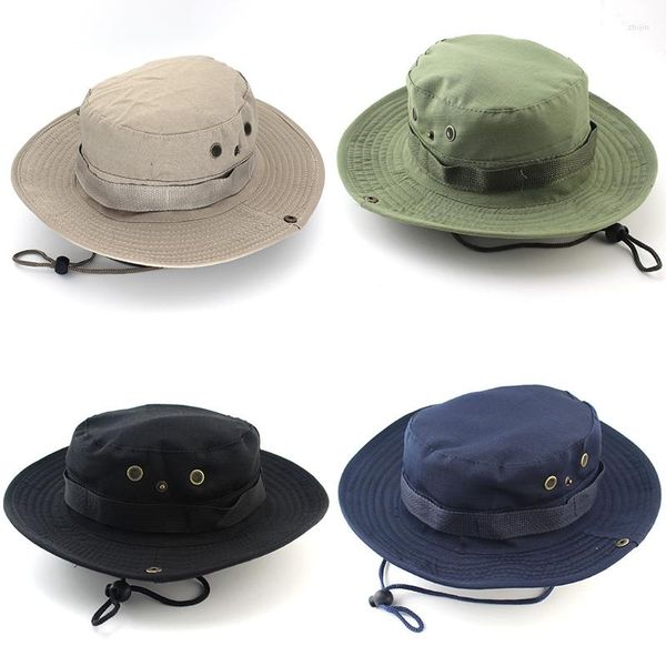 Berretti Estate Pesca all'aperto Escursionismo Cappello da secchiello per uomo Donna Morbido cotone Cowboy Sport Cappellini Panama Casual Guadabile Tour Cappelli da sole