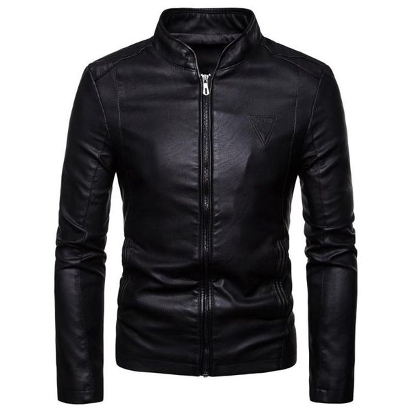 Erkek Suit Blazers Orijinal Adam Blazer Deri 2021 PU Erkekler Ceket Takım Motosiklet Hombre İnce Fit Kış Palto262m