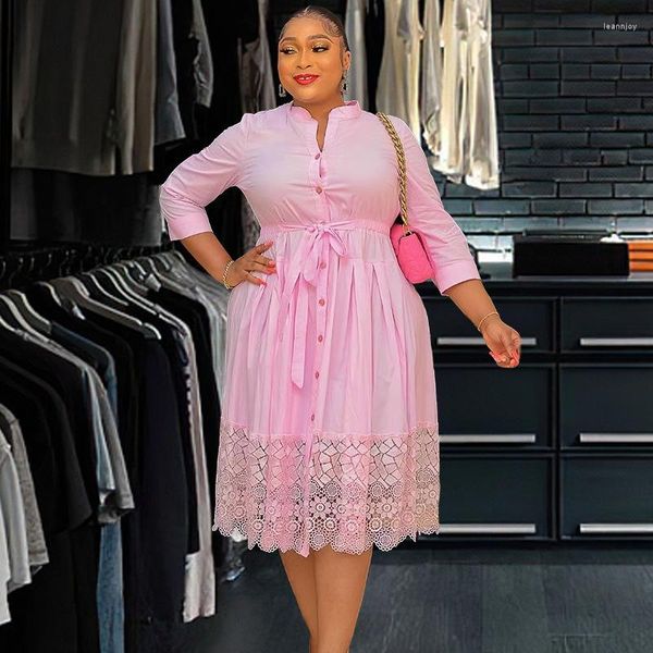 Roupas étnicas 2023 moda sólida vestido de renda africana para mulheres elegante senhora casamento noite vestidos de festa plus size áfrica roupas casuais