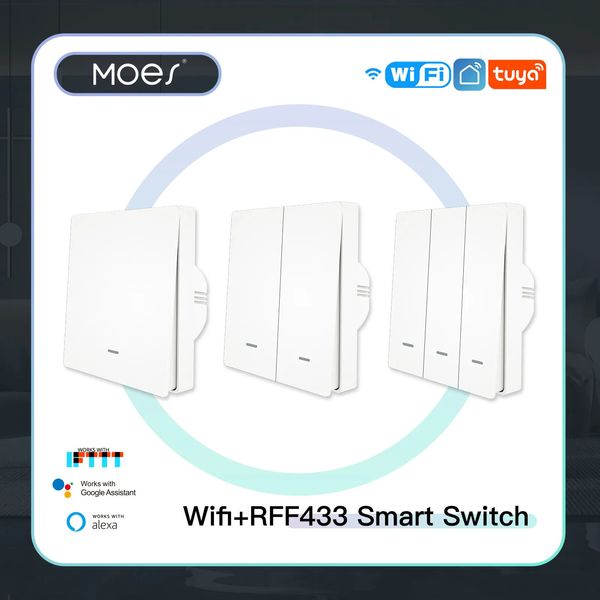 Outros eletrônicos WiFi Smart Wall Light Switch RF433 Botão Transmissor Vida Tuya App Controle Remoto Funciona com Alexa Google Home 231007