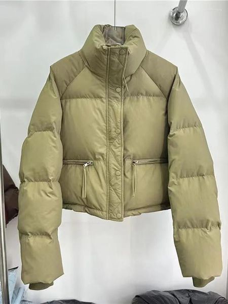 Trench da donna 2023 Giacca invernale da donna Parka corto caldo cotone imbottito colletto alla coreana piumino allentato studentessa capispalla