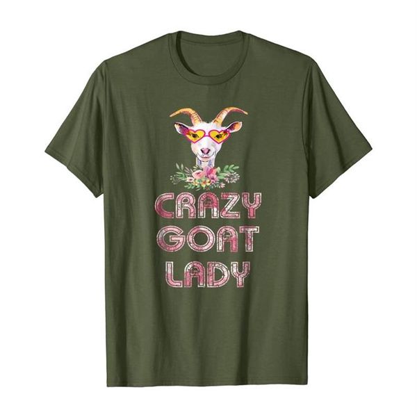 Camiseta engraçada para senhora cabra louca agricultor presente retrô vintage264m