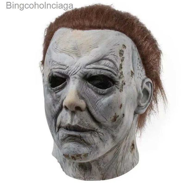 Thema Kostüm Hohe Qualität Halloween Blutige Horror Maske Cosplay Killer Kommen Latex Masken Halloween Requisiten für Erwachsene Kommen DekorationL231008