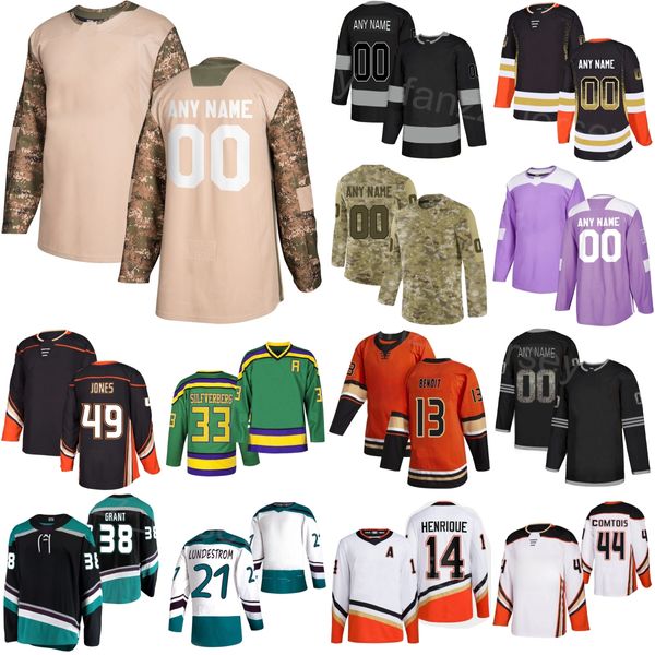 Uomo Donna Bambino Hockey 44 Max Comtois Jersey 49 Max Jones 38 Derek Grant 21 Isac Lundestrom 13 Simon Benoit 36 John Gibson 14 Adam Henrique 33 Jakob Silfverberg Stadium