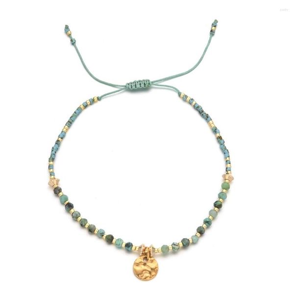 Braccialetti con ciondoli ZMZY Boho per le donne Amica della mamma Regalo di San Valentino Pietra Delicata Birthstone Bracciale Gioielli placcati in oro