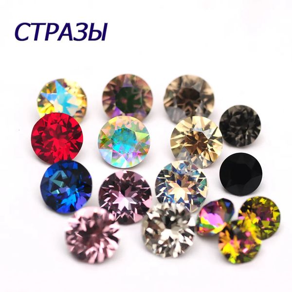 Cam CTPA3BI K9 Cam Elmas Yuvarlak Taş 4567810mm Coni Sinkeli Crystal Smeatback Tırnak Sanatı Rhinestones DIY Takı Yapımı 231007