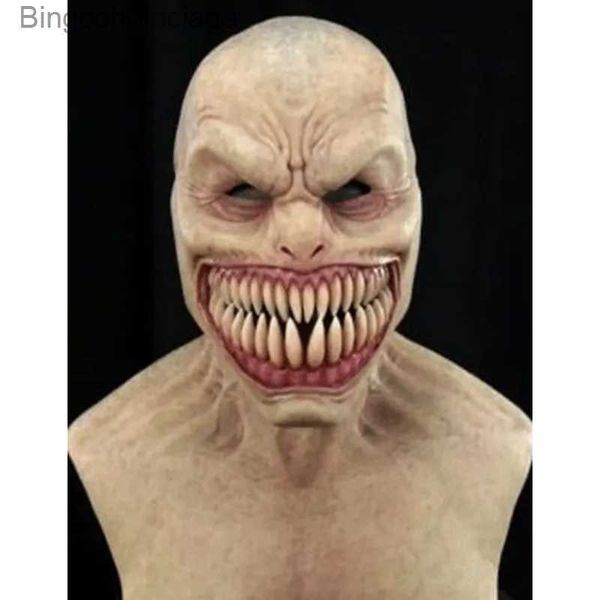 Thema Kostüm Halloween Horror Kopfbedeckung Latex Clown Maske Teufel Gesichtsbedeckung Terror py Gagtooth Dämon Halloween Maske Cosplay Come PropsL231008