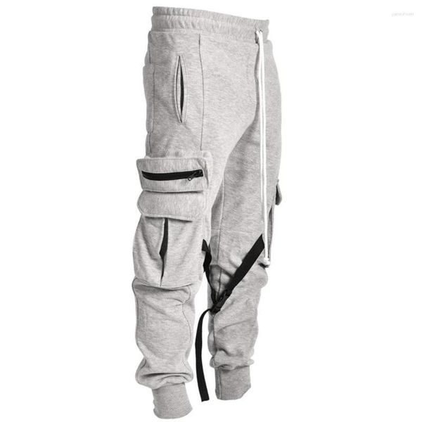 Erkek pantolon pamuklu kargo hip hop multi cepleri joggers sokak kıyafetleri gündelik spor pantolonları antrenman egzersiz eşofman